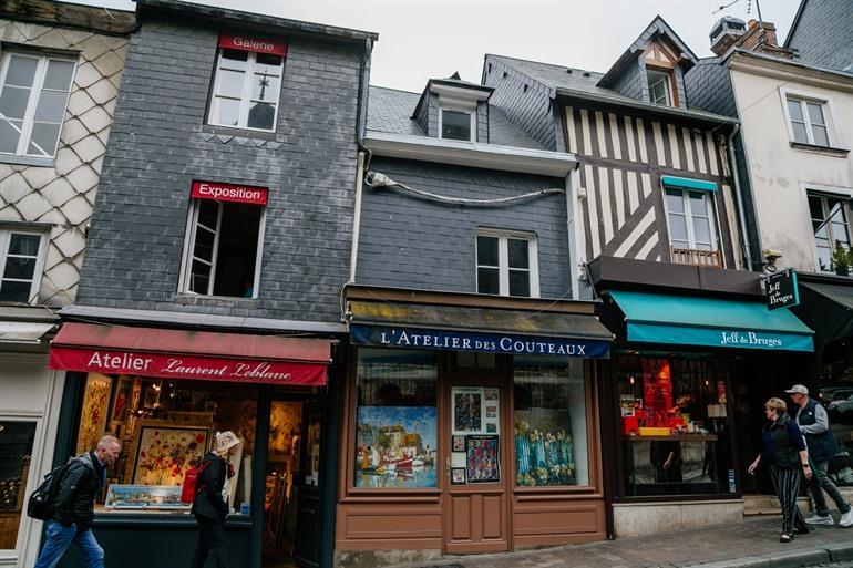 Typische straatjes in Honfleur