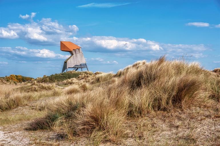 Uitkijkhutten op de Marker Wadden