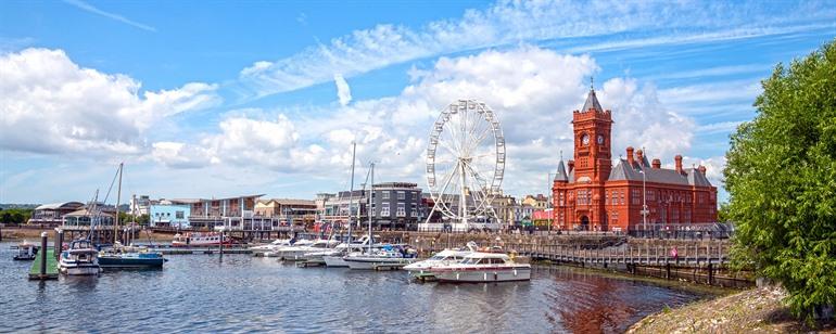 Uitzicht op Cardiff Bay, Cardiff