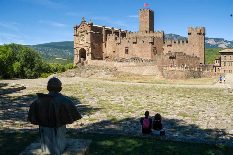 Uitzicht op Castello di Javier