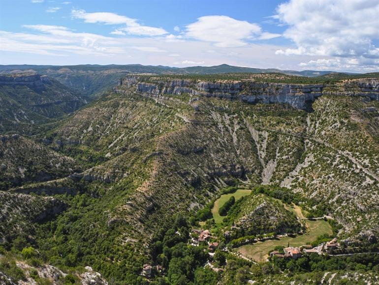 Uitzicht op Cirque de Navacelles