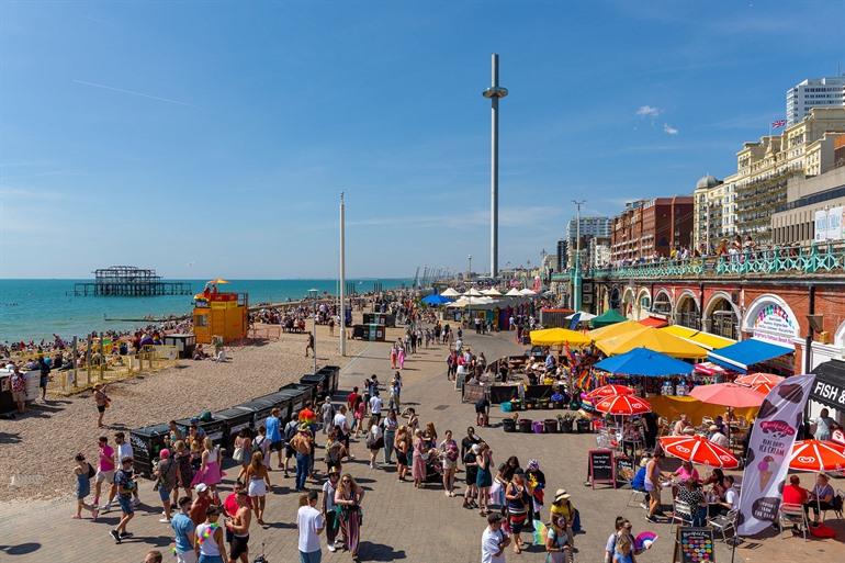 Uitzicht op de Brighton i360