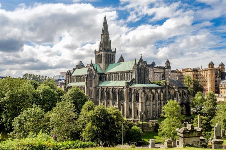 Uitzicht op de Glasgow Cathedral, Glasgow