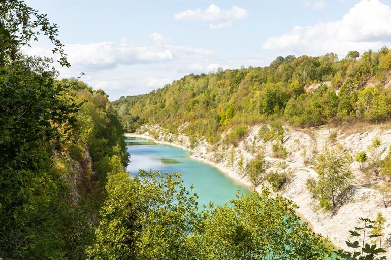 Uitzicht op de Lengerich Canyon, Teutoburger Wald