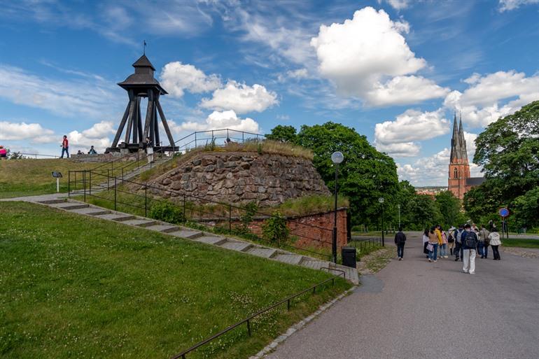 Uitzicht op de stad vanaf Uppsala Slott