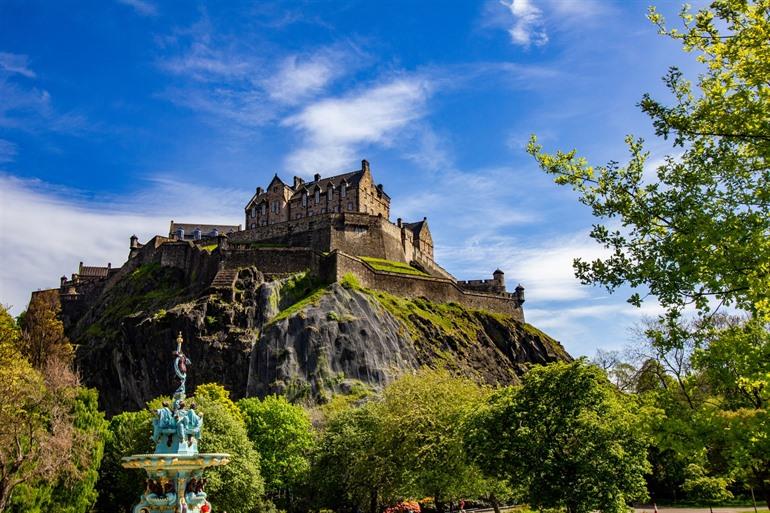 Uitzicht op Edinburgh Castle 