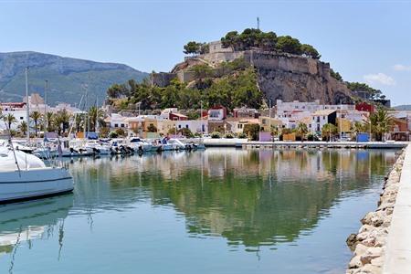 Uitzicht op het kasteel van Dénia, Costa Blanca