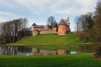 Uitzicht op het kasteel van Gaasbeek, Pajottenland