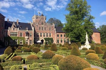 Uitzicht op het kasteel van Gaasbeek, Pajottenland