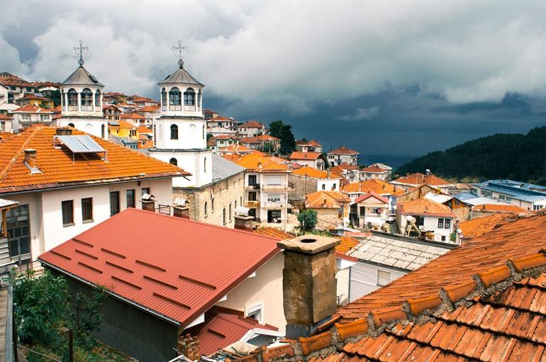 Uitzicht op Kruševo, Noord-Macedonië