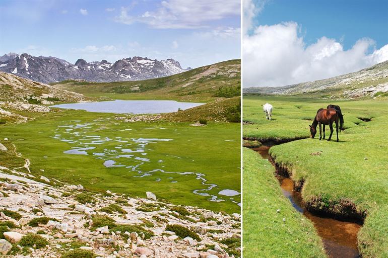Uitzicht op Lac de Nino, Corsica