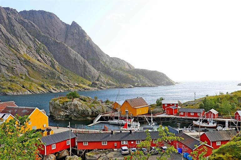 Uitzicht op Nyksund, Vesterålen