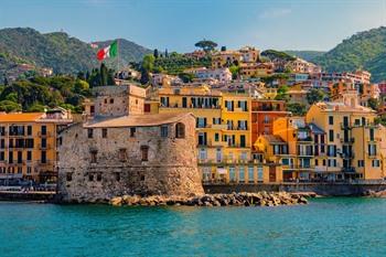 Uitzicht op Rapallo, Ligurië