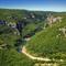 Uitzicht over de Gorges de l'Ardèche, Frankrijk