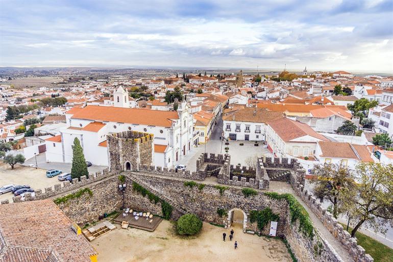 Uitzicht over de stad Beja, Alentejo