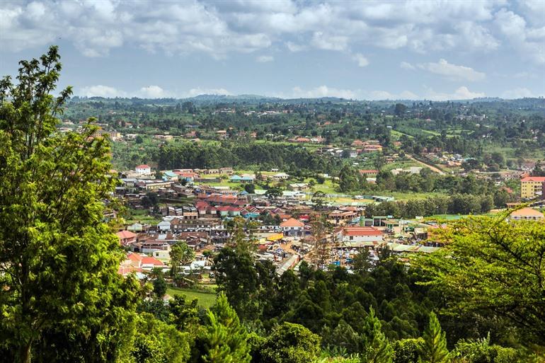 Uitzicht over Fort Portal