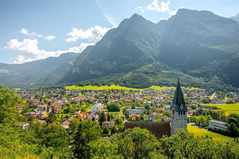 Uitzicht over Liechtenstein