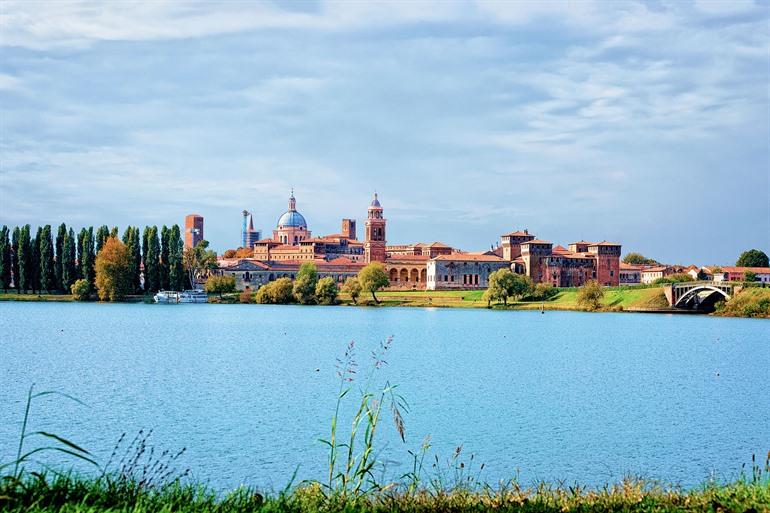 Uitzicht over Mantua, Lombardije