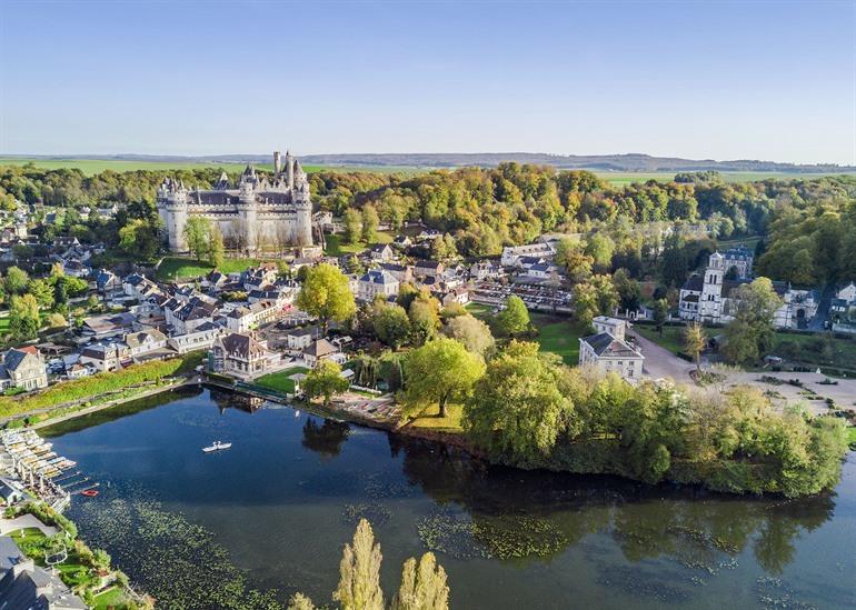 Uitzicht over Pierrefonds, Frankrijk