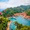 Uitzicht over Portofino, Ligurië