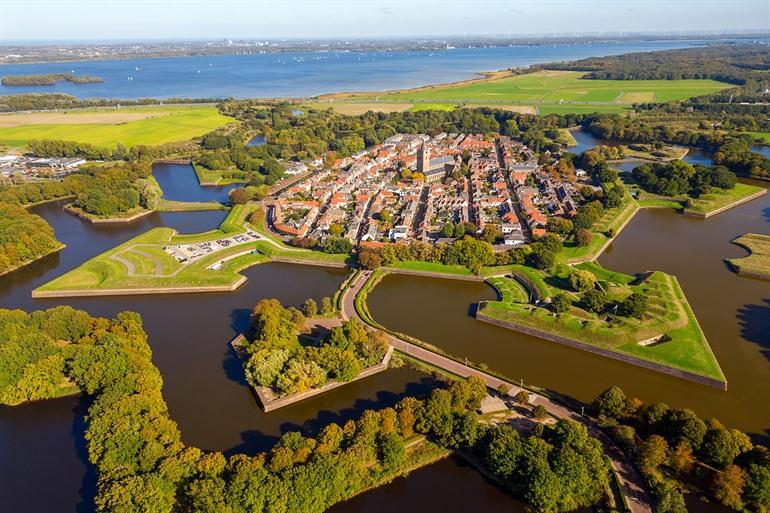 Uitzicht over Vestingstad Naarden, Noord-Holland