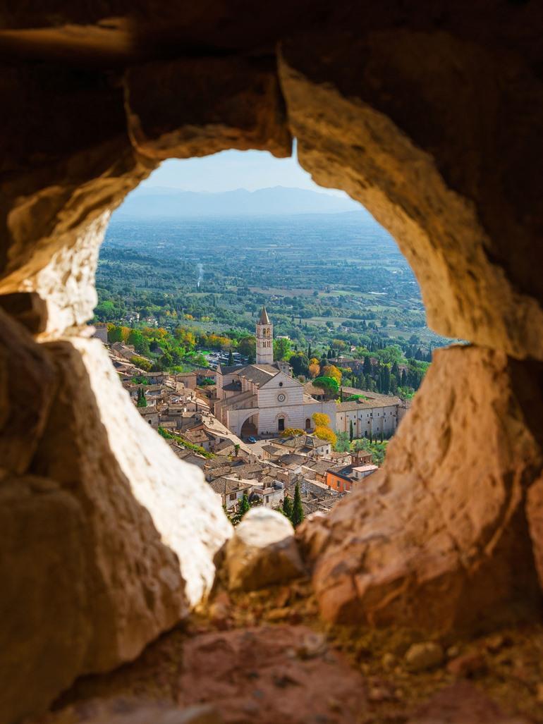 Uitzicht vanaf Rocca Maggiore over Assisi