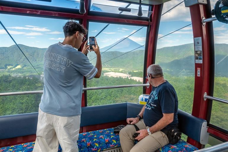 Uitzicht vanuit de Hakone Ropeway