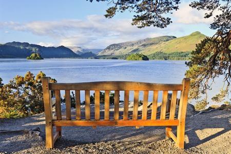 Uitzichtpunt Friar's Crag over Derwent Water, Lake District