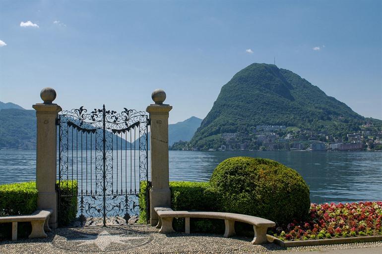 Uitzichtpunt in het Parco Ciani, Lugano