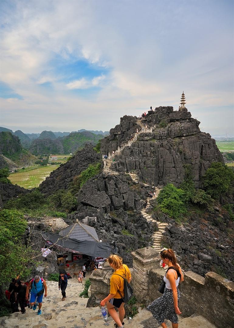 Uitzichtpunt over de Tam Coc-vallei