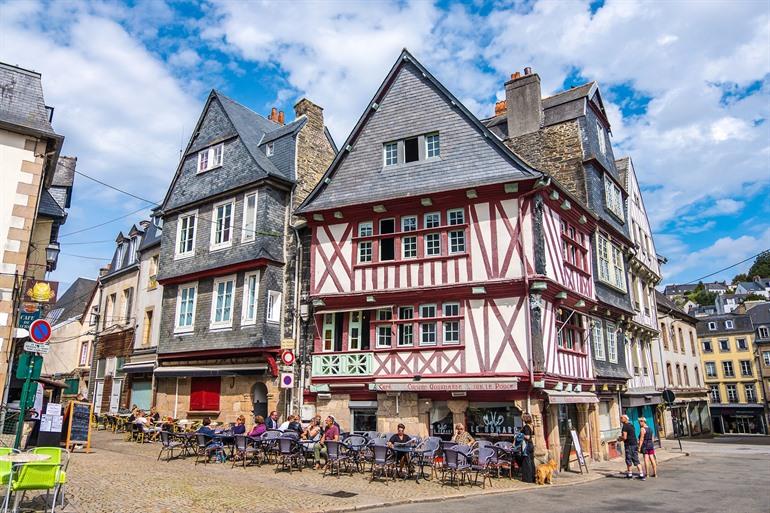 Vakwerkhuizen in Morlaix, Bretagne