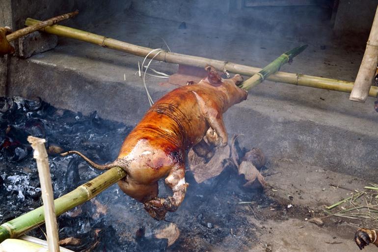 Varken aan het spit, Balinese keuken