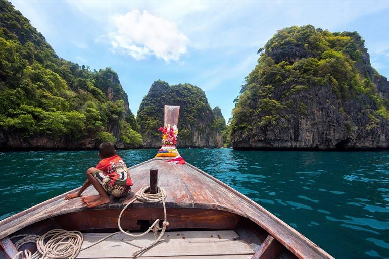 Verken de omgeving met een longtailboot, Koh Phi Phi