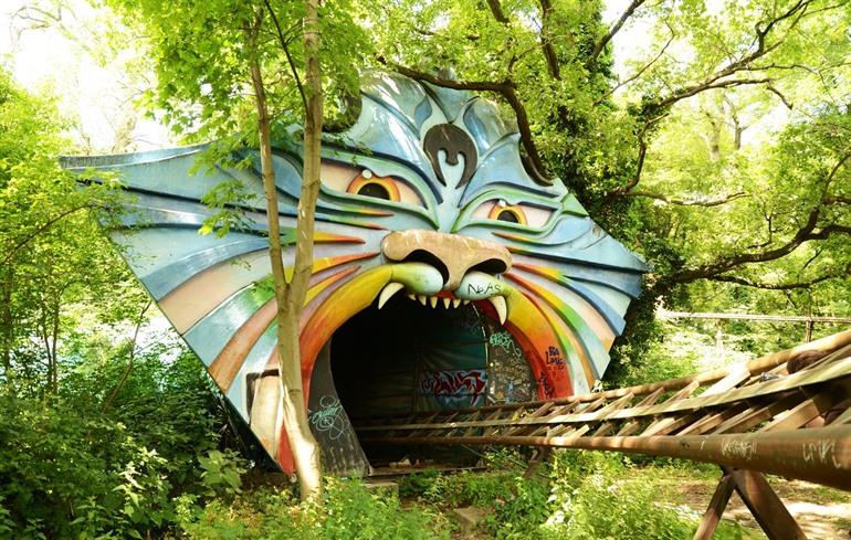 Verlaten pretpark Spreepark Berlijn