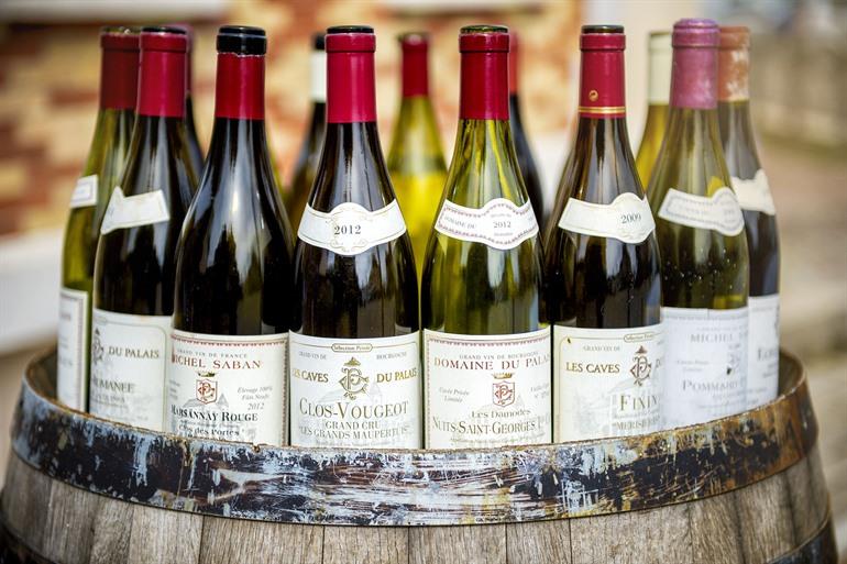 Verschillende wijnen uit de Bourgogne