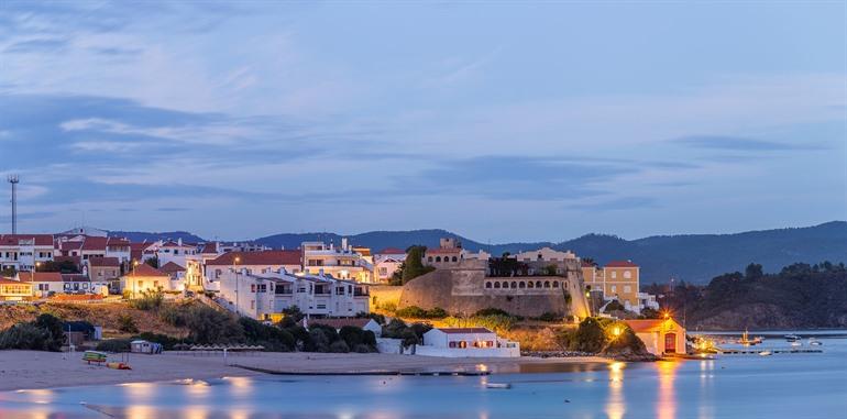 Vila Nova de Milfontes by night, Portugal