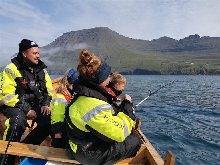 Vissen op het eiland Viðoy