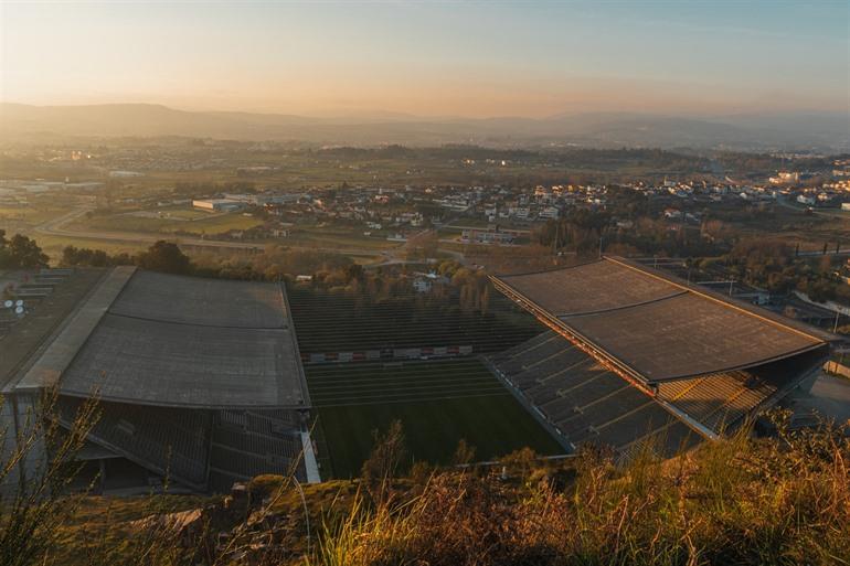 Voetbalstadion in Braga, Portugal 