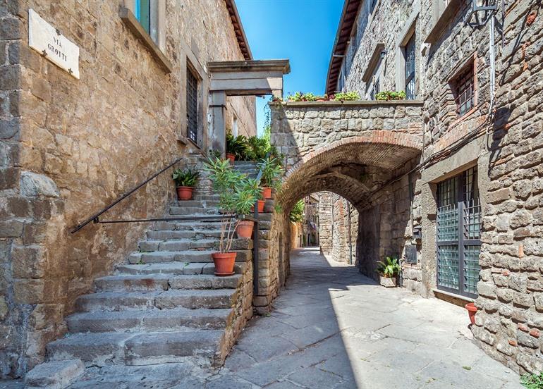 Wandel door de San Pellegrino wijk, Italië