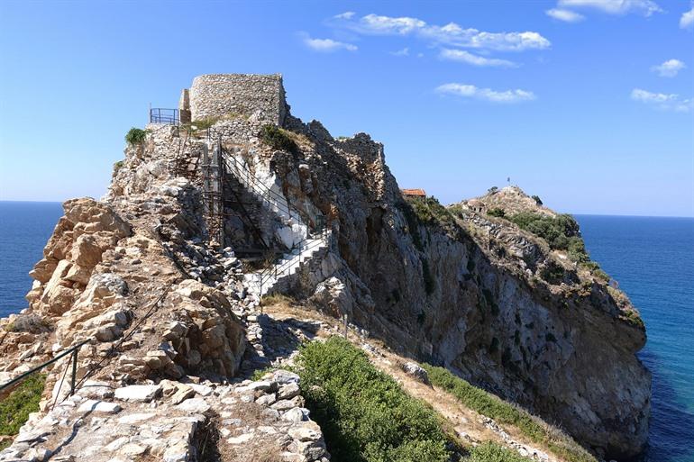 Wandel naar het kasteel van Kastro, Skiathos