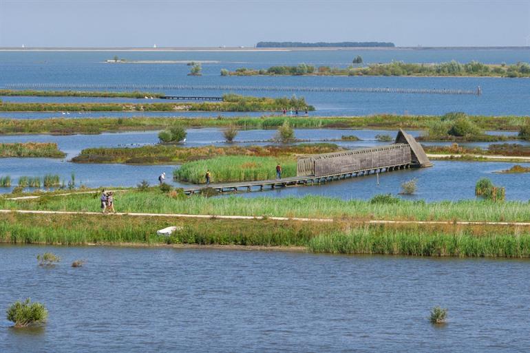 Wandelen over de Marker Wadden