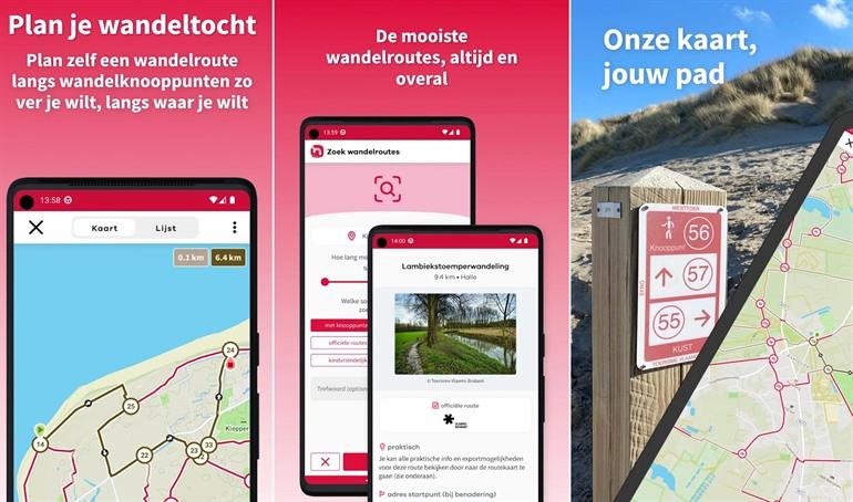 Wandelknooppunt wandelapp