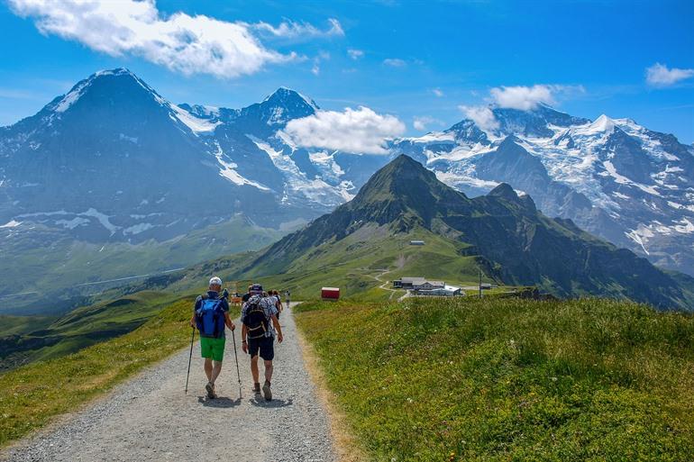 Wandelroutes op de Jungfraujoch
