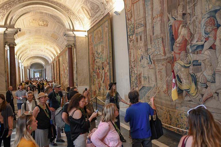 Wandtapijten uit de Sixtijnse Kapel in de Vaticaanse Musea, Rome