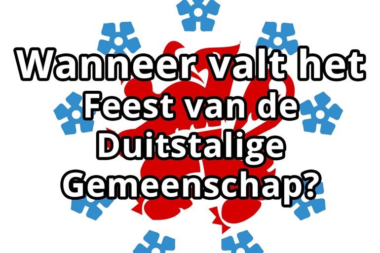 Wanneer valt het Feest van de Duitse Gemeenschap?