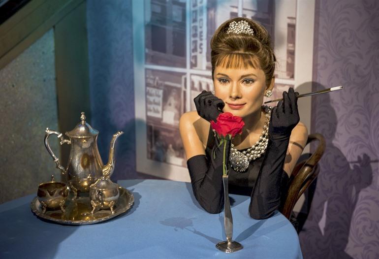 Wassen beeld Audrey Hepburn in Madame Tussauds, Londen