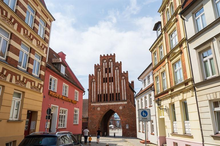 Wassertor aan de haven van Wismar, Duitsland