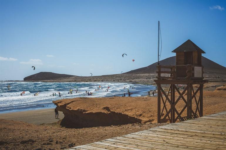 (wind)surfen bij El Médano, Tenerife