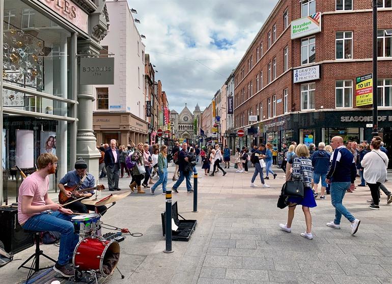 Winkelstraat Grafton Street in Dublin