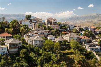 Witte huisjes van Gjirokaster, Albanië